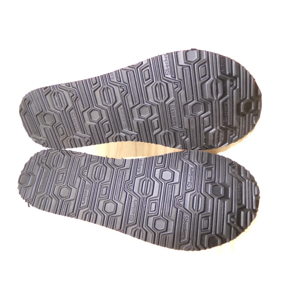 Cali Skechers Meditation Sweet Rock Thong Sandals Womens Black Size 9 Yoga NEW